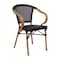Flash Furniture Marseille French Bistro Stacking Chair w/Arms, Black Textilene and Bamboo Print Alum Frame, Natural SDA-ADS642108-BK-NAT-GG - alternate 8